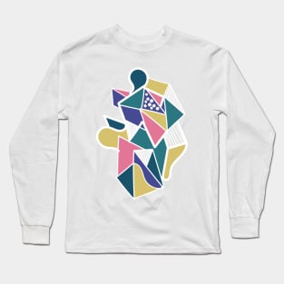 Geometric abstract pastel graphics Long Sleeve T-Shirt
